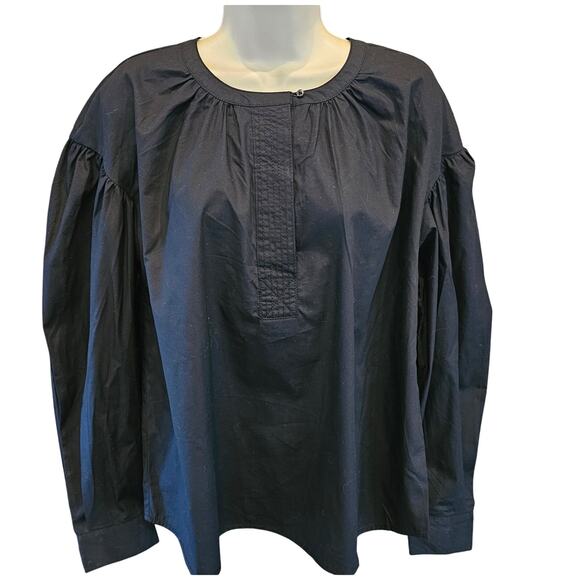NWT banana republic black oversized M peasant long sleeve lightweight top new - Picture 1 of 6